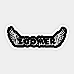 Zoomer Z-Gen Quarantine Education Angel Wings Sticker